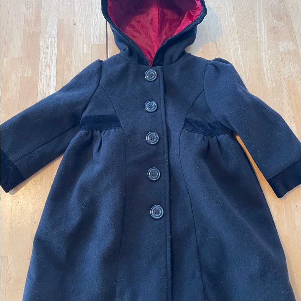 Heirlooms By Polly Flinders Black Dress Coat 12 Mos